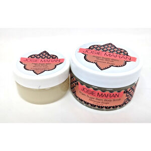Josie Maran Argan Sugar Balm Body Scrub Vanilla Fig 4.4 oz + 2 oz New & Sealed